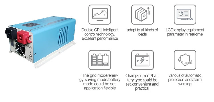 Solar Power Inverter 1kVA 2kVA 3kVA 5kVA Pure Sine Wave off Grid Inverters